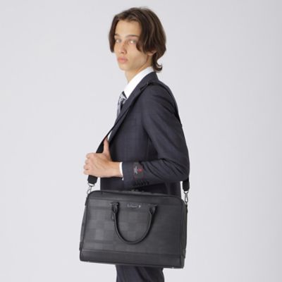 シャドークレストブリッジチェックブリーフバッグ（５１１１３４０１＿＿） | BLACK LABEL CRESTBRIDGE (Men)/ブラックレーベル ・クレストブリッジ | 三越伊勢丹オンラインストア・通販【公式】