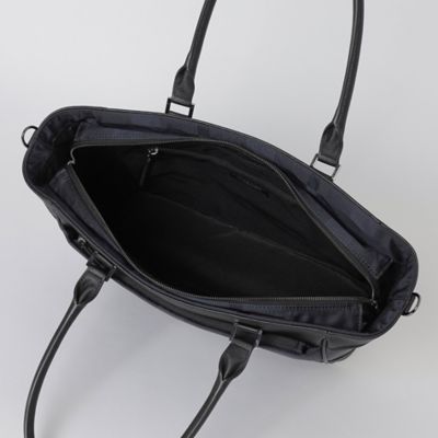 ブラックレーベルクレストブリッジ サイドチェック レザー トートバッグ 黒 シャドークレストブリッジチェックトート（51123501＿＿