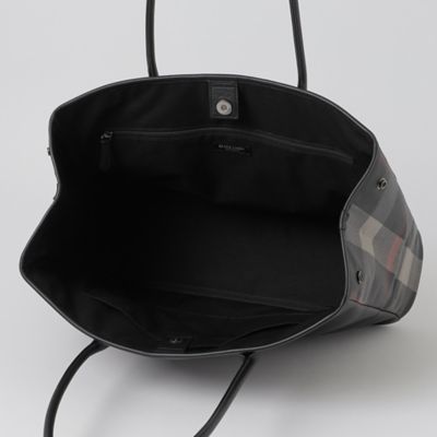 PVCクレストブリッジチェックトートバッグ