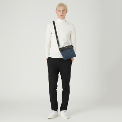 パーシャルクレストブリッジチェックサコッシュクラッチバッグ BLUE LABEL / BLACK LABEL CRESTBRIDGE｜パーシャルオックス