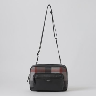 PVCクレストブリッジチェックショルダーバッグ