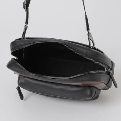PVCクレストブリッジチェックショルダーバッグ