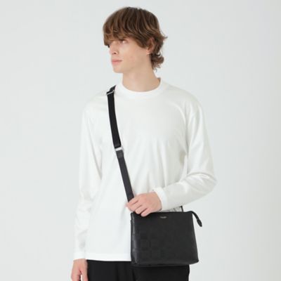 ブラックレーベルクレストブリッジ チェック ショルダーバッグ サコッシュ ポーチ 一部店舗限定】ナイロンオックスクレストブリッジチェック