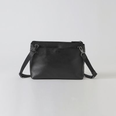 シュリンクレザーサコッシュ（51136407＿＿） | BLACK