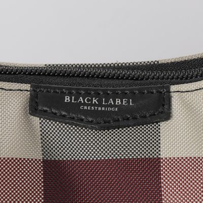 ブラックレーベル クレストブリッジ ボディバッグ ショルダー チェック レザー PVCクレストブリッジチェックボディバッグ（バッグ）｜BLACK