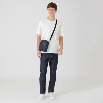 BLACK LABEL CRESTBRIDGE ショルダーバッグ ボディバッグ シュリンクレザーボディバッグ（バッグ）｜BLACK LABEL
