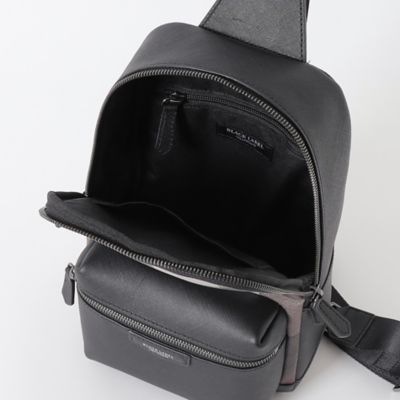 PVCクレストブリッジチェックボディバッグ