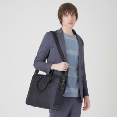 一部店舗限定】シャドークレストブリッジチェックブリーフバッグ