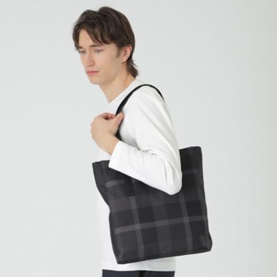 一部店舗限定】ナイロンオックスクレストブリッジチェックトート