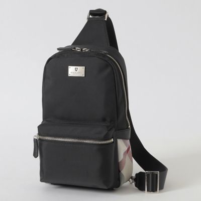 一部店舗限定】ナイロンオックスクレストブリッジチェックボディ