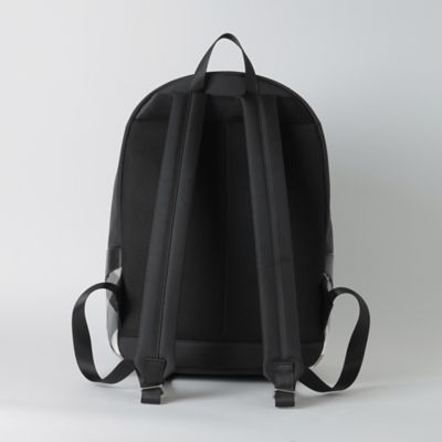 ナイロンオックスキルトの楕円底リュック(L)　グレー×ブラック NIZYU KANO/別注 ライトナイロンリュック L -【当店限定