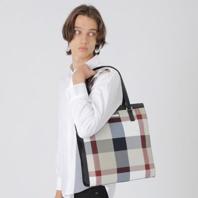 ⭐美品⭐ ブラックレーベルクレストブリッジ チェック ナイロン トートバッグ 一部店舗限定】クレストブリッジチェックナイロンツイルトート