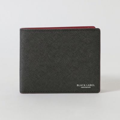 ブラックレーベルクレストブリッジ チェック二つ折り財布 ウォレット バイカラークレストブリッジチェック2つ折りウォレット