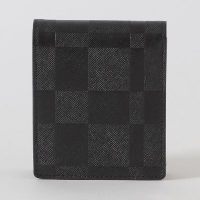 ブラックレーベルクレストブリッジ新品ブラック コインウォレット 2/2 エンボスレザークレストブリッジチェック3つ折りウォレット