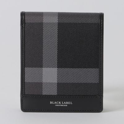 未使用 トーナルクレストブリッジチェックラウンドジップウォレット 黒xグレー トーナルクレストブリッジチェックラウンドジップウォレット