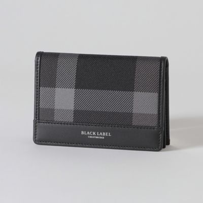 ＜BLACK LABEL CRESTBRIDGE (Men)＞トーナルクレストブリッジチェックカードケース（５１２１２３２４＿＿）