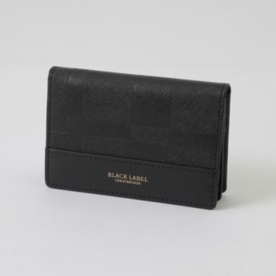 BLACK LABEL CRESTBRIDGE (Men)/ブラックレーベル・クレストブリッジ エンボスチェックカードケース(51212523__)