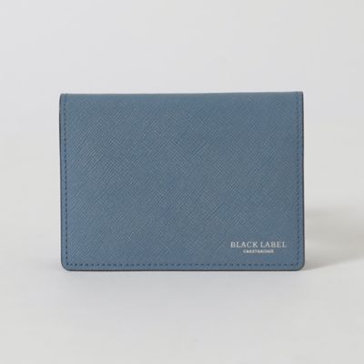 ブラックレーベルクレストブリッジ 名刺入れ カードケース チェック ネイビー バイカラークレストブリッジチェックカードケース