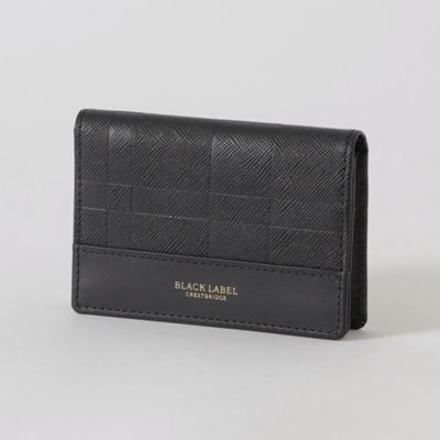 BLACK LABEL CRESTBRIDGE (Men)/ブラックレーベル・クレストブリッジ エンボスチェックカードケース(51212623__)
