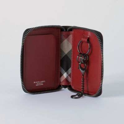 バイカラークレストブリッジチェックスマートキーケース