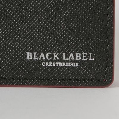 未使用 シャドークレストブリッジチェック ロングウォレット 黒 レザー 長財布 BLACK LABEL CRESTBRIDGE 財布 「一部店舗限定」シャドー