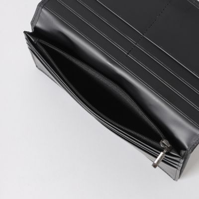 未使用 シャドークレストブリッジチェック ロングウォレット 黒 レザー 長財布 BLACK LABEL CRESTBRIDGE 財布 「一部店舗限定」シャドー