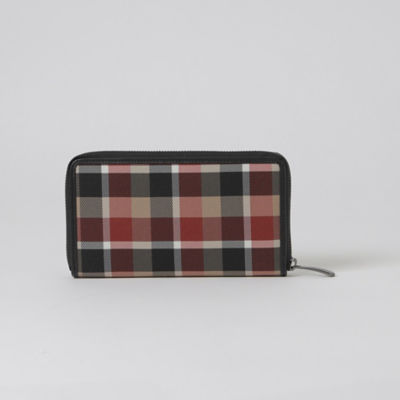 一部店舗限定】クレストブリッジチェックラウンドジップウォレット