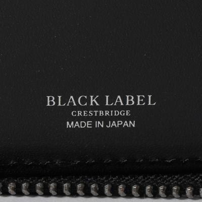 エンボスレザークレストブリッジチェックラウンドジップウォレット