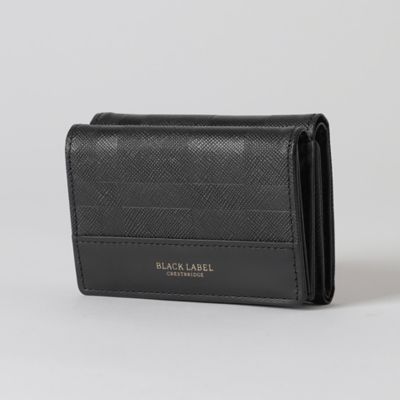 ＜BLACK LABEL CRESTBRIDGE (Men)＞エンボスチェック３つ折りウォレット（５１２２０５２３＿＿）