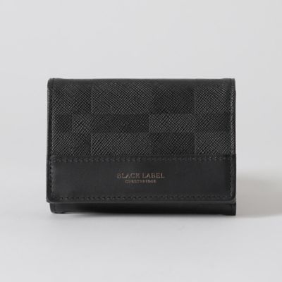 【サブン】ブラックレーベルクレストブリッジチェック3つ折りウォレット エンボスレザークレストブリッジチェック3つ折りウォレット