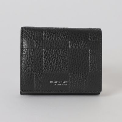 カラーランエンボスクレストブリッジチェック3つ折りウォレット