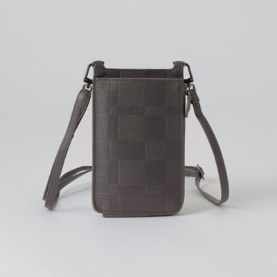カラーランエンボスクレストブリッジチェックスマホショルダー（５１２３０４２５＿＿）