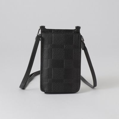カラーランエンボスクレストブリッジチェックスマホショルダー（５１２３０４２５＿＿）