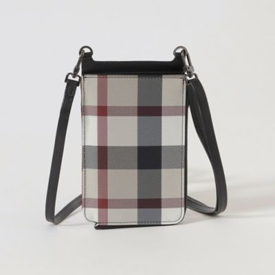 【一部店舗限定】クレストブリッジチェックナイロンツイルスマートフォンショルダーケース（５１２３０４６５＿＿）