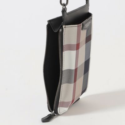 【一部店舗限定】クレストブリッジチェックナイロンツイルスマートフォンショルダーケース（５１２３０４６５＿＿）