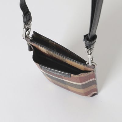 一部店舗限定】PVCクレストブリッジチェックスマホショルダー
