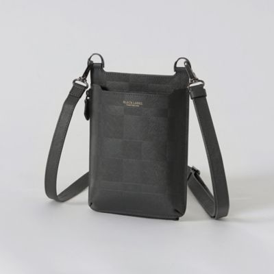 BLACK LABEL CRESTBRIDGE (Men)/ブラックレーベル・クレストブリッジ エンボスチェックスマートフォンショルダーケース(51230623__)
