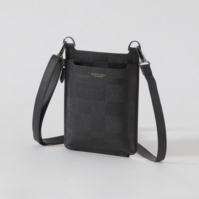 BLACK LABEL CRESTBRIDGE (Men)/ブラックレーベル・クレストブリッジ エンボスチェックスマートフォンショルダーケース(51230623__)