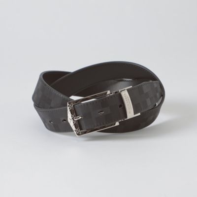 ＜BLACK LABEL CRESTBRIDGE (Men)＞チェクバックルエンボスクレストブリッジチェックリバーシブルベルト（５１３０８２３５＿＿）