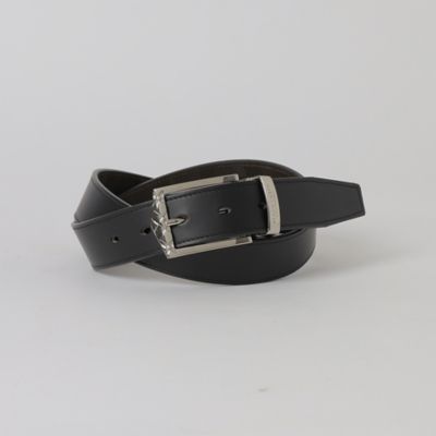 チェックバックルエンボスクレストブリッジチェックリバーシブルベルト（５１３０８５３５＿＿）
