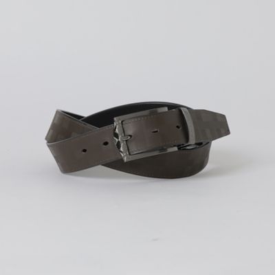 チェックバックルエンボスクレストブリッジチェックリバーシブルベルト（５１３０８５３５＿＿）
