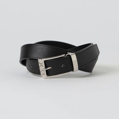 ＜BLACK LABEL CRESTBRIDGE (Men)＞【一部店舗限定】チェックバックルエンボスレザーベルト（５１３６５４６５＿＿）