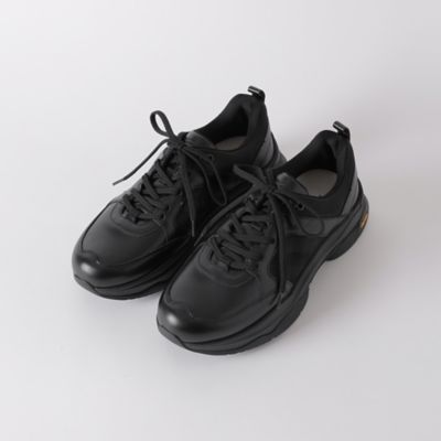 【美品】ブラックレーベルクレストブリッジ スニーカー レザー エンボスチェック黒 BLACK LABEL CRESTBRIDGE（ブラックレーベル・クレストブリッジ