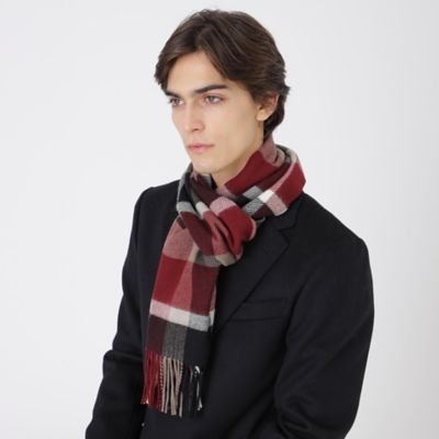 クレストブリッジチェックマフラー（51711671＿＿） | BLACK