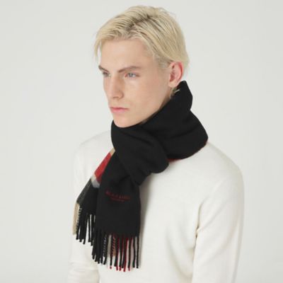 【新品】ショップ袋付ブラックレーベルクレストブリッジ チェック マフラー ウール クレストブリッジチェックカシミヤマフラー（マフラー/ストール