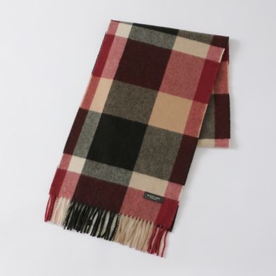 【一部店舗限定】ビッグスケールクレストブリッジチェックカシミヤマフラー（５１７８０４８０＿＿）