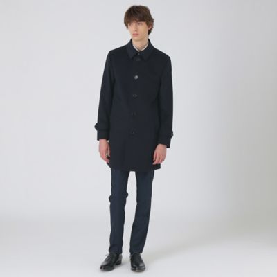 【極美品】BLACKLABEL CRESTBRIDGEウール ステンカラーコート 一部店舗限定】ウールビーバーステンカラーコート