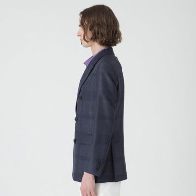 シャドークレストブリッジチェックカラミダブルブレステッドジャケット（５１Ｅ２０３２３＿＿）