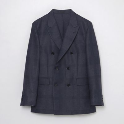 シャドークレストブリッジチェックカラミダブルブレステッドジャケット（５１Ｅ２０３２３＿＿）