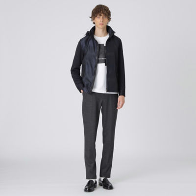 ジャージーコンビシャドークレストブリッジチェックマリンパーカー 